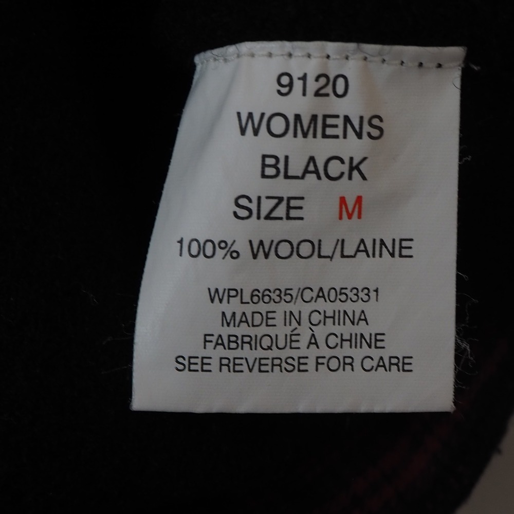 VTG Woolrich 100% Wool Vest Womens M Black Cabin Lodge Embroidered Button Up - Picture 14 of 16